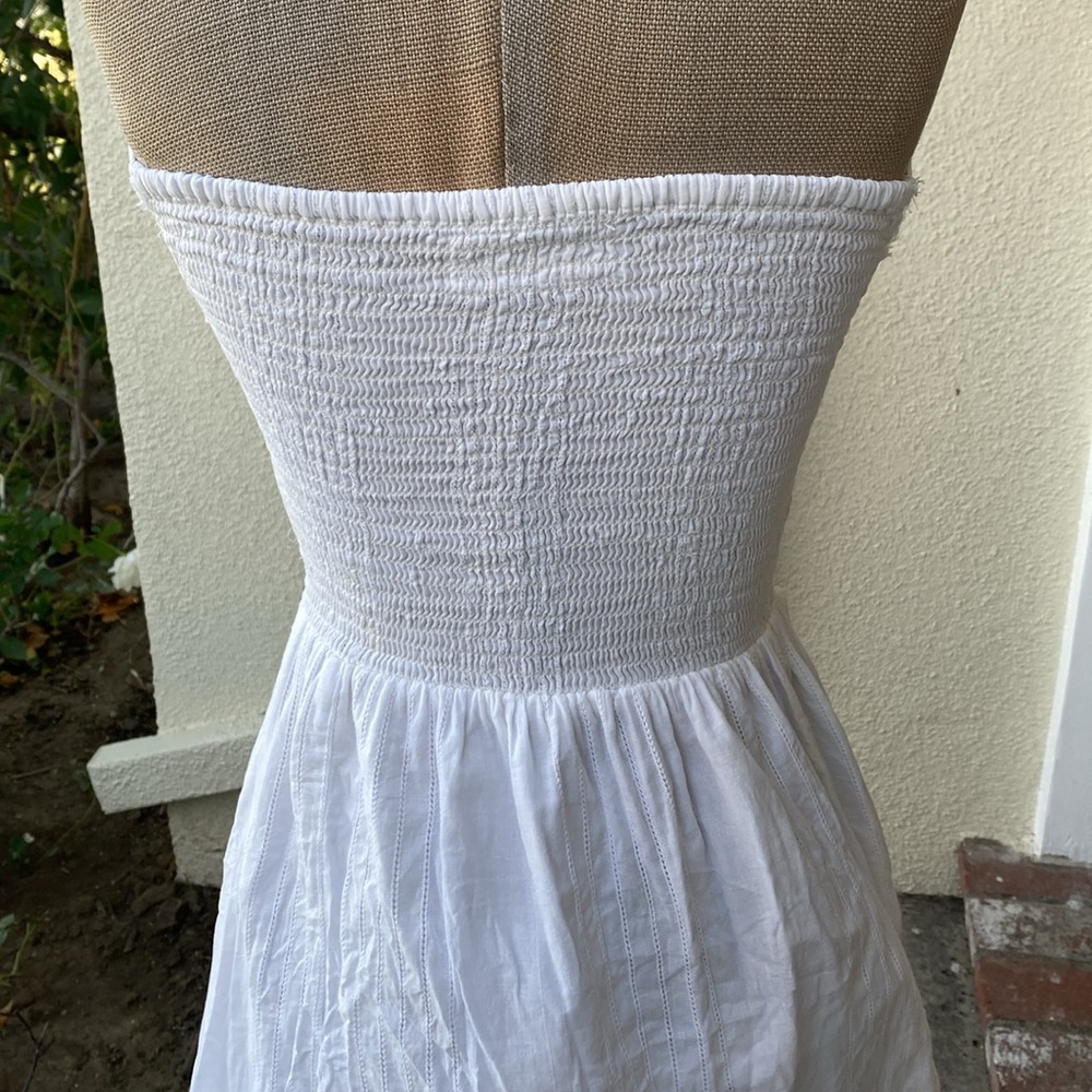Sundress the brand 100% cotton white long strapless dress. Designed in F… - Picture 6 of 15